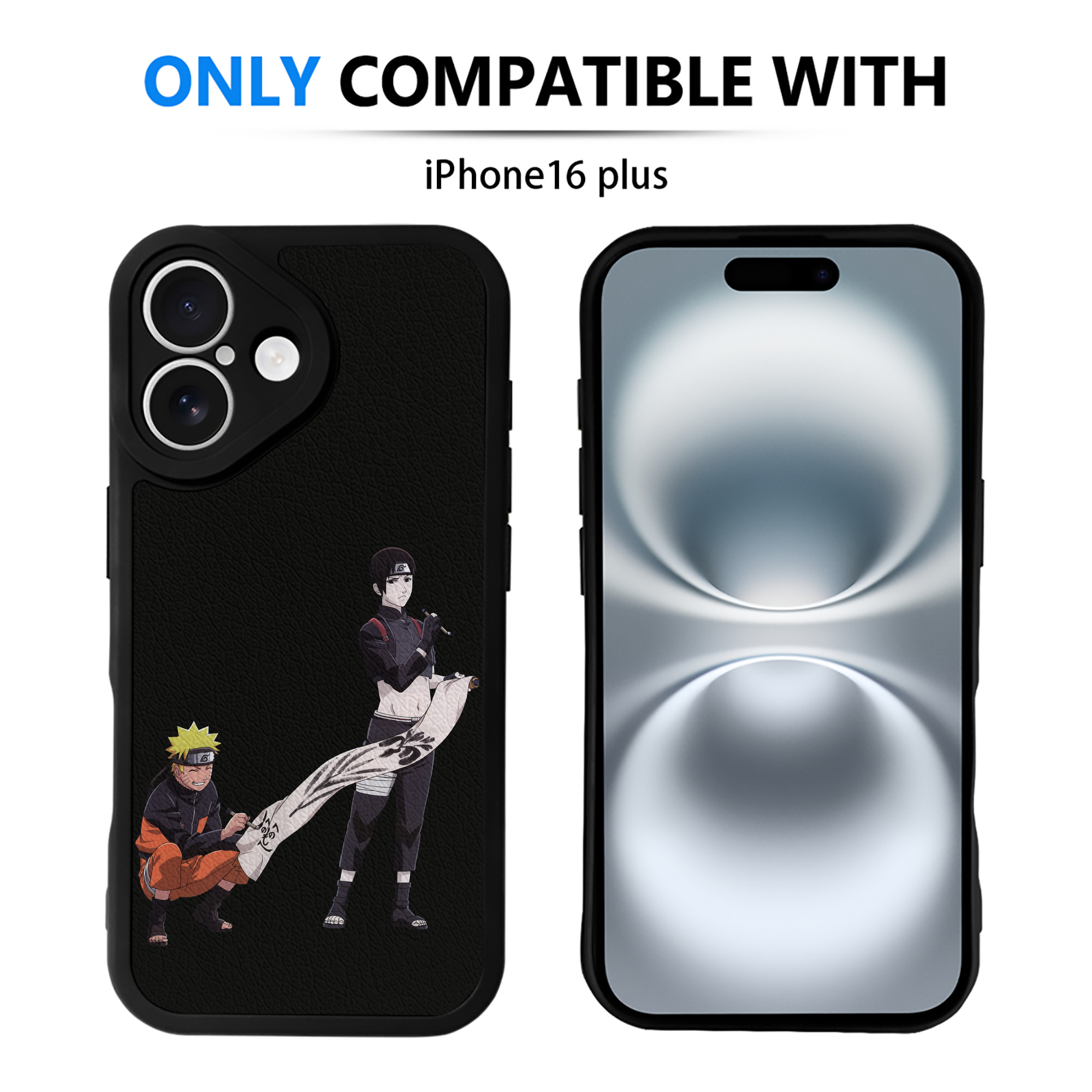 （画像用） NARUTO -ナルト- うずまき ナルト Uzumaki Naruto 【iPhone 16シリーズ対応】シリコンスマホケース（レザー調） 材質：シリコン